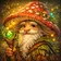 A vibrant and expressive abstract animal avatar with bold colors and geometric shapes, suitable for a profile picture.